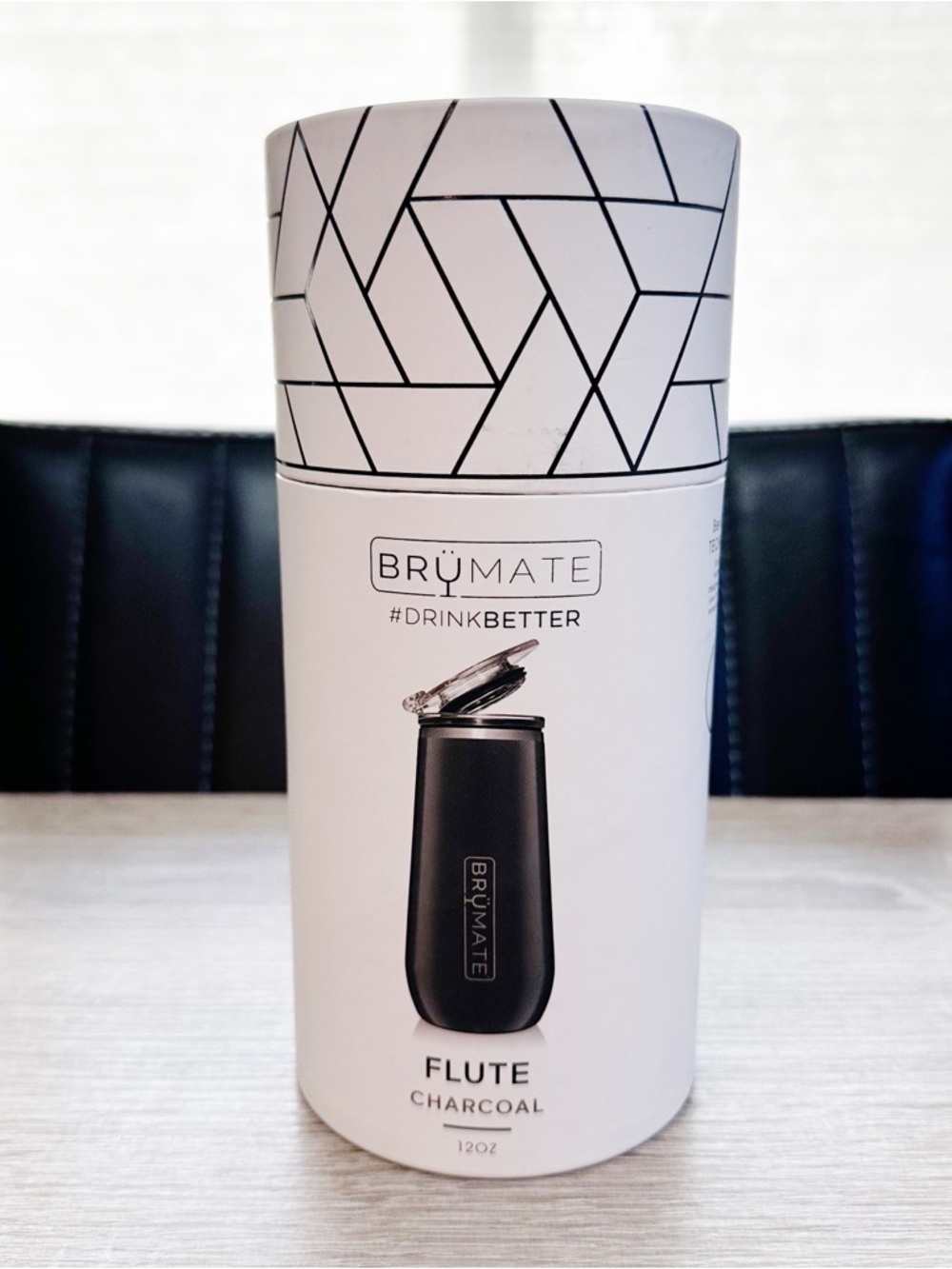 BrüMate Insulated Champagne Flute 12oz with Flip-Top Lid
